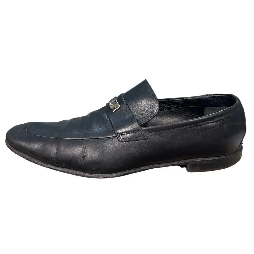 Vintage Gucci Men’s Florence Black Leather Slip On Loafers Size 8 D